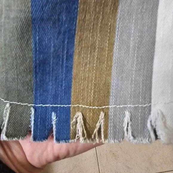 Hope L Bell Bottom Jeans Vintage Style Striped Boho Retro Y2K Hippie 70's Retro - Picture 9 of 14